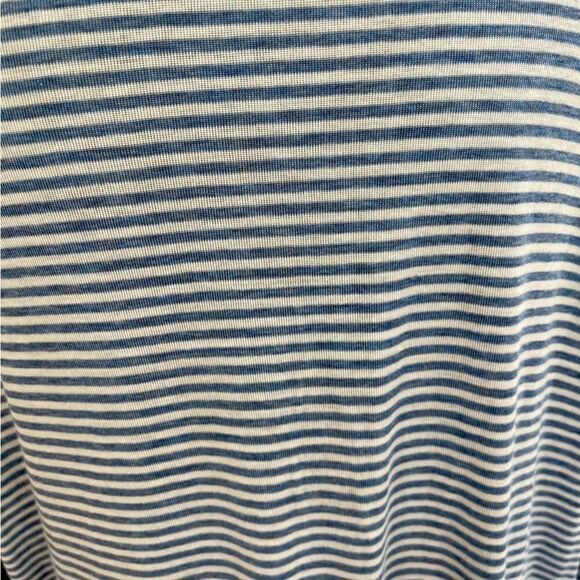 LOFT blue/white Striped Dolman long sleeved crew neck Tee size M - Picture 5 of 6